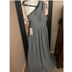 Azazie- Molly in Dusty Blue